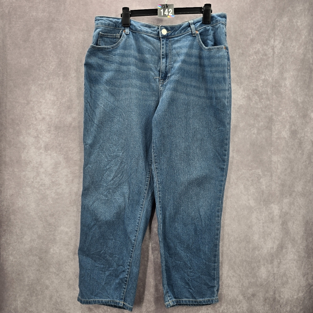 No Boundaries‎ Blue Straight Tapered Leg Denim Pants Wide Plus Jeans 17